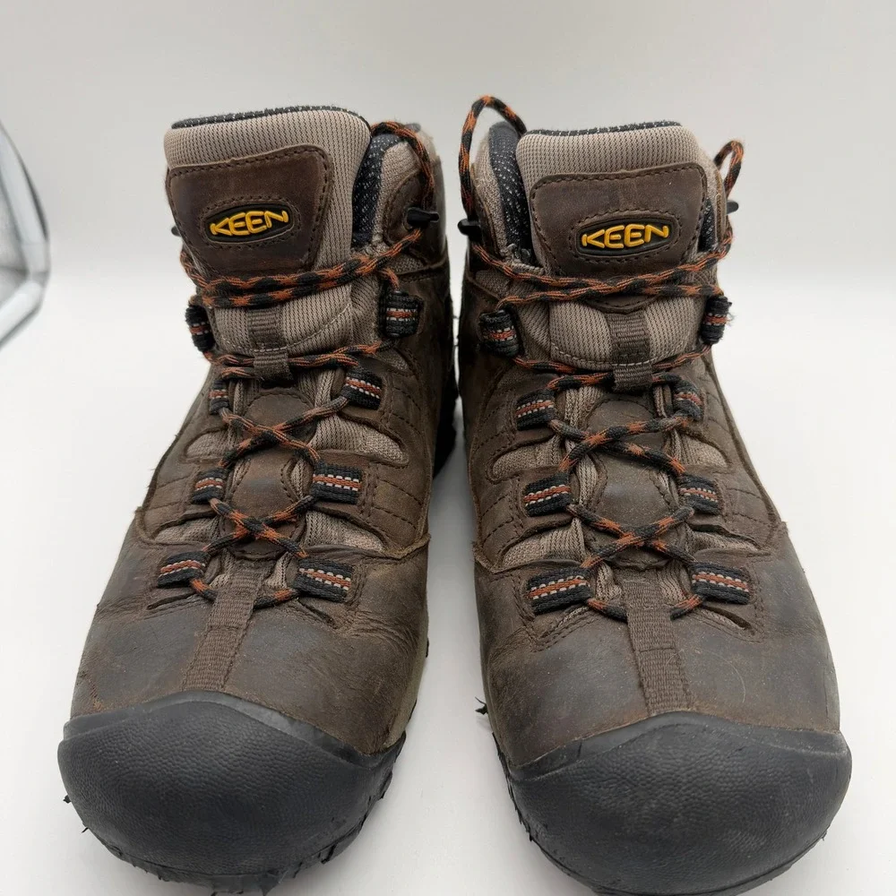 KEEN Hiking Boots Mens 10 Brown Waterproof Leather Trail Shoes ASTM F2892-11